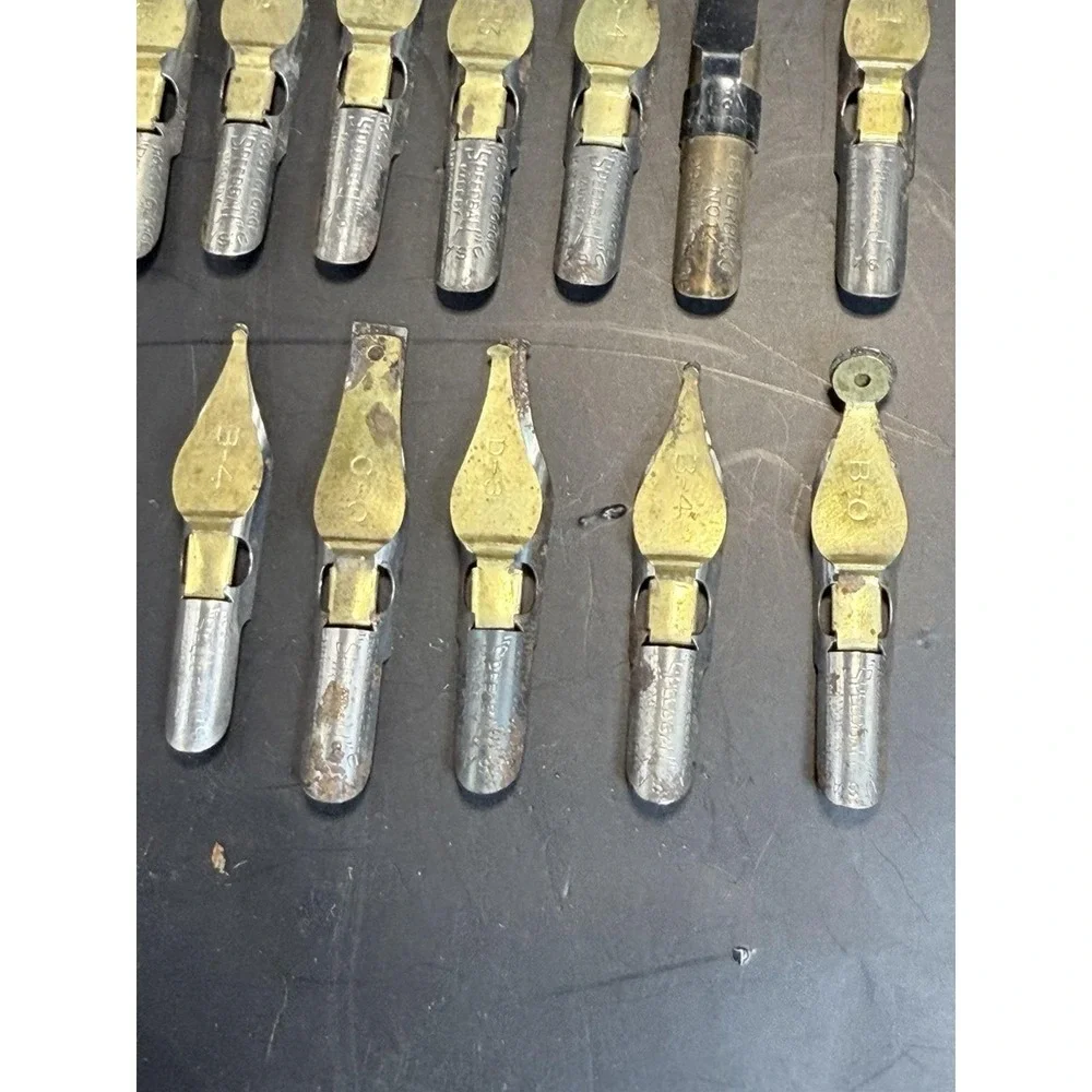 Vintage Calligraphy Pen Nibs Lot Speedball Hunt Ross F George